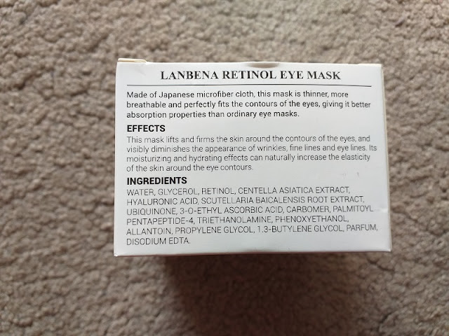 Lanbena, Retinol Eye Mask (płatki z retinolem pod oczy) skład