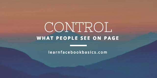 How do I control what visitors can post on my Page on Facebook?