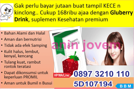 promosi cara pakai gluberry alami mencegah kolestrol tinggi tokcer harga murah, BBM kegunaan gluberry collagen 4jovem drink herbal mencegah rematik encok dan kram cespleng harga terjangkau murah, toko resmi keunggulan gluberry 4jovem herbal menjadikan kulit berseri