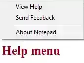 notepad help menu in hindi,notepad format menu in hindi,notepad edit menu,notemap file menu in hindi,notepad shortcut key,what is notepad in computer