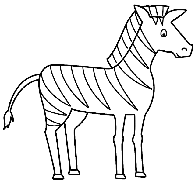 Zebra Printable Animals Coloring Pages