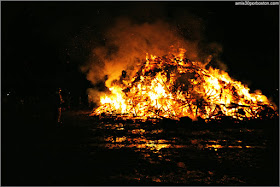 Bomberos en la Old Newbury Bonfire 2018