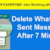 How You Can Delete WhatsApp Messages Even After 7 Minutes