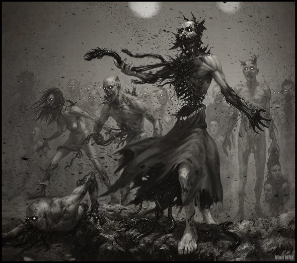 Vlad Marica VladMRK deviantart ilustrações fantasia terror violência sombrio demônios