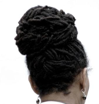 Elegant African-American updo hairstyle