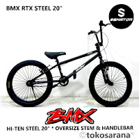 Sepeda BMX Senator RTX 20 Inci Steel OPC Gear Ratio 28/16T Oversize Stem & Handlebar Bike 8 Tahun Remaja Dewasa