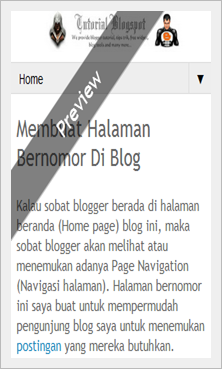 Cara membuat blog versi seluler hp atau mobile