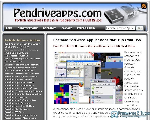 Le site du jour : Pendriveapps.com - des applications portables Freeware et Open Source pour tous