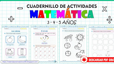 Cuadernillo con actividades matematicas para niños de 3, 4 y 5 años