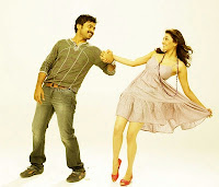 Kajal, agarwal, and, karthi, in, romance, scene