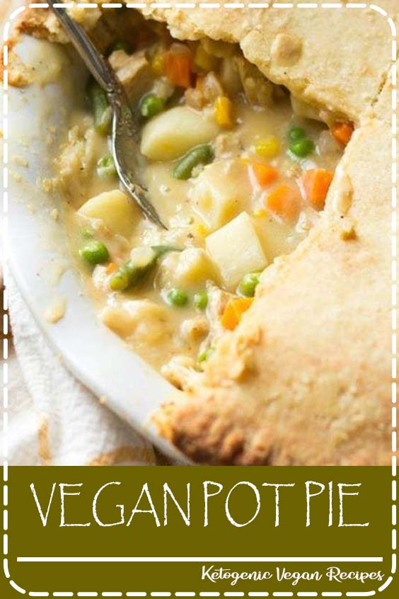 This classic vegan pot pie is total comfort food! Make a great main dish for holidays. #vegan #plantbased