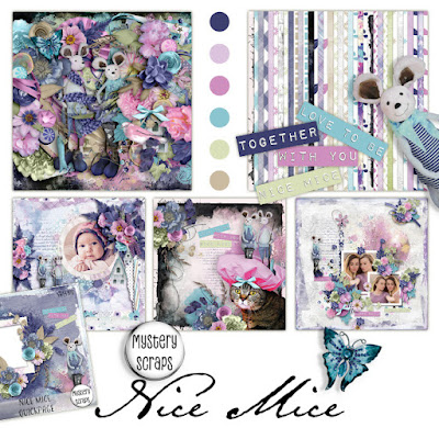 Mega Digital Scrapbooking Kit Nice Mice by Mystery Scraps