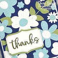 Handmade thankyou card using Stampin Up Pierced Blooms dies, Biggest Wish stamps and Tasteful Textile embossing folder - inlaid embossing technique - card by Di Barnes Independent Stampin Up Demonstrator in Sydney Australia - colourmehappy - sydneystamper - 2021 stampin up catalogue