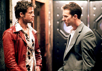 brad pitt fight club. edward norton fight club. Brad