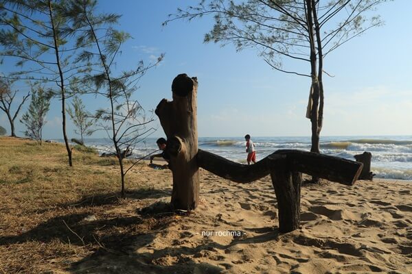 pantai pasir putih di pantai sowan