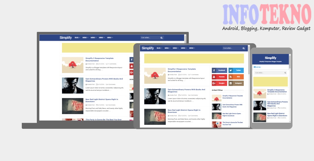Template Blog Responsive gratis