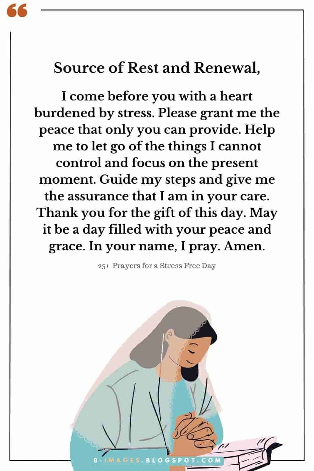 prayer for a Stress Free Day