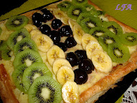 Tarta de frutas frescas y hojaldre