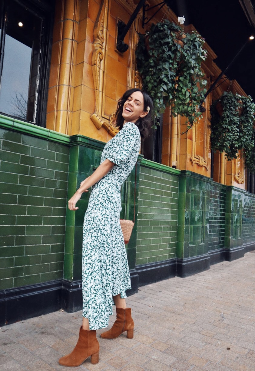 jazzabelle's diary green ditzy floral primark dress