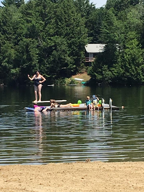 #MySwimBody Does Cannon Balls, Flips and Dives off the Dock at the Lake in New Hampshire