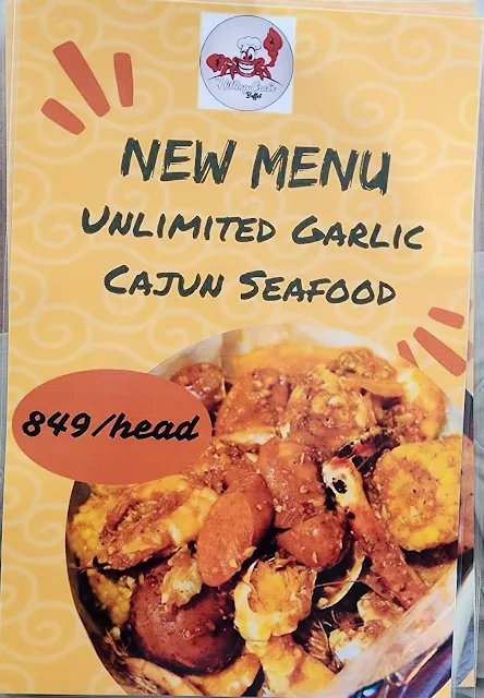 Hilltop Crabs Buffet in Mandaluyong Menu and price of Unlimited Garlic Cajun Seafood