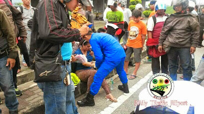 NYARIS MAUT DIRAGUT DI ATAS MOTOSIKAL