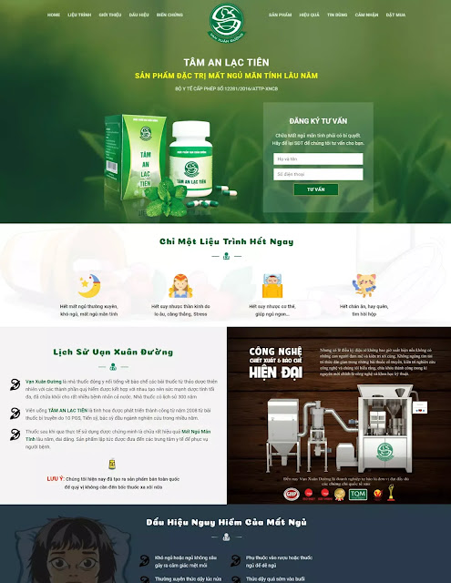 Template blogspot landing page bán thuốc