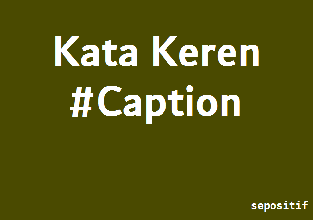 SEPOSITIF: 30 Kata Kata Keren Untuk Caption Status Media 