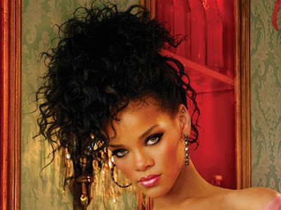 rihanna red hair long curly. Rihanna#39;s long wavy hair won a