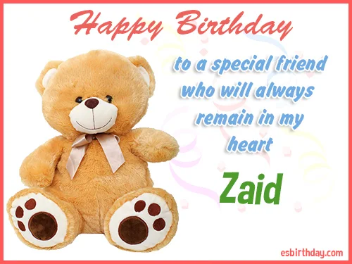 Zaid Happy birthday friend
