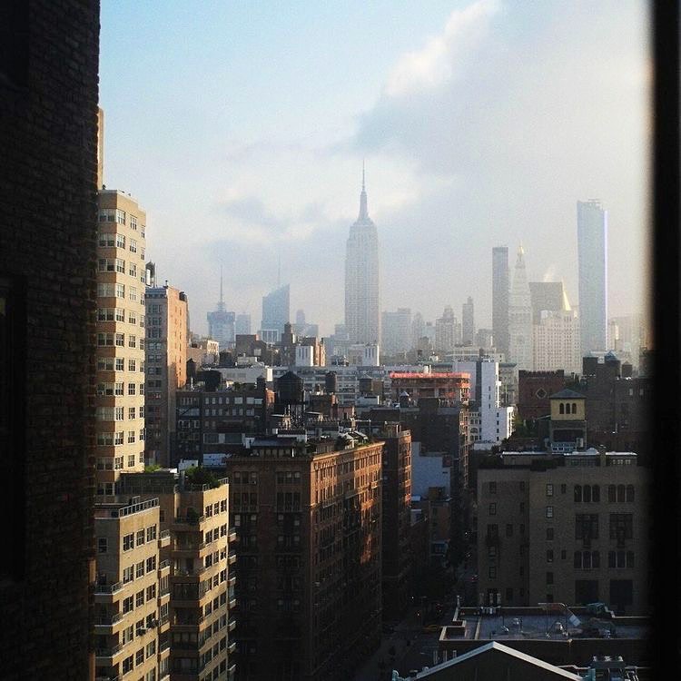 Empire State Building and the New York City skyline on a sunny day