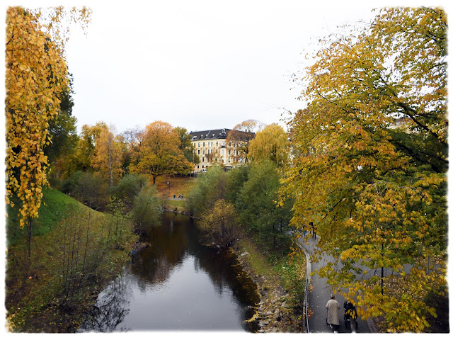 Utsikt fra Nybrua ned til Ankerparken med Søndre gate på nedre Grünerløkka.