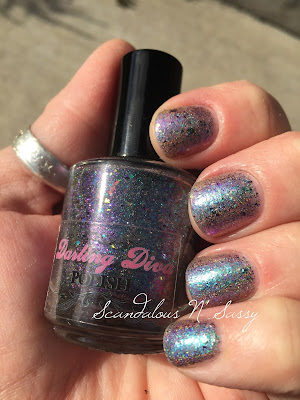 Darling Diva Polish Tie Dyed Ho-bag holo flakies exclusive