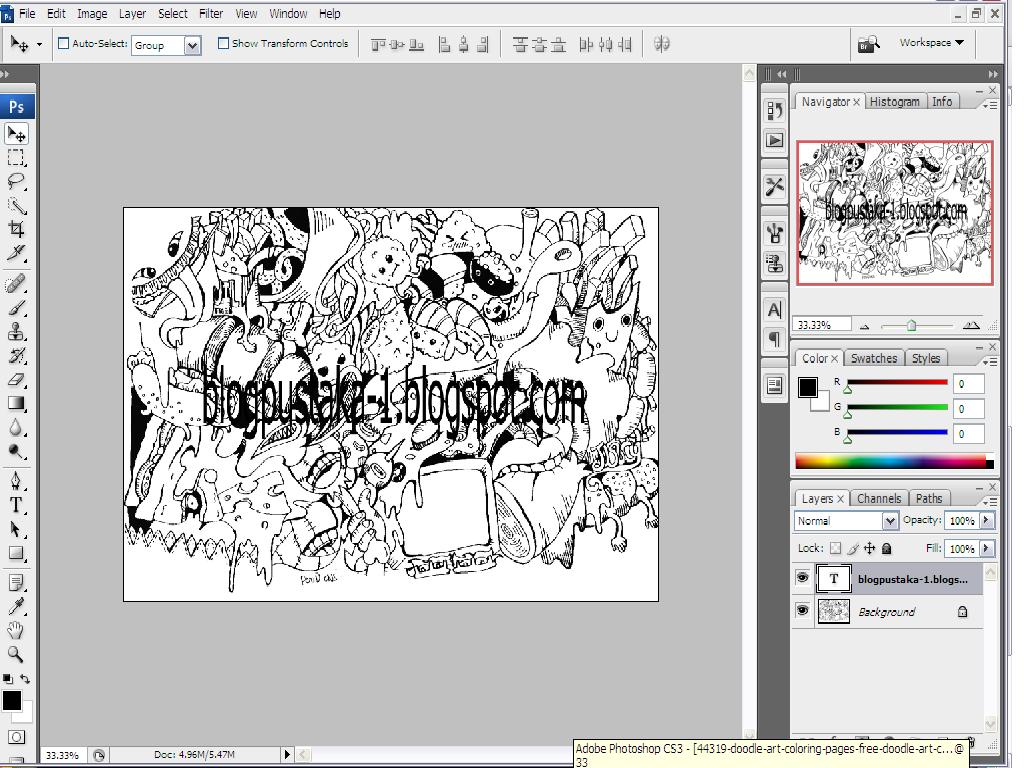 Cara Membuat Doodle Art Bagi Pemula Di Photoshop Kumpulan Blog