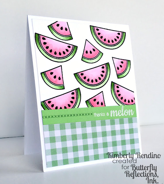 fruit | clear stamps | sunny studio stamps | kimpletekreativity.blogspot.com | butterfly reflections, ink. | handmade card | papercraft | thank you card | cardmaking