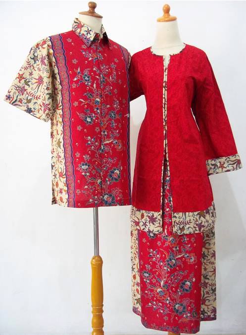 BATIK SERAGAM KELUARGA BAJU SARIMBIT KELUARGA GAMIS MERAH 