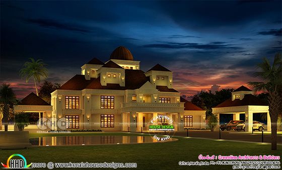 Luxury 6 bedroom Colonial style home in Kerala