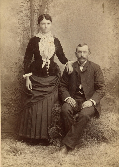 Visalia couple circa 1890,  E.M. Davidson.