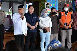 Maruf Amin Serahkan Bantuan Sembako pada Korban Kebakaran Pertamina Plumpang