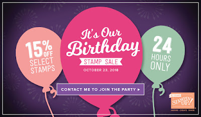 Craft with Beth: Stampin' Up! 24 hour sale october 23 2018 title graphic