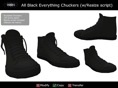 BSN All Black Everything Chuckers with Resize Script