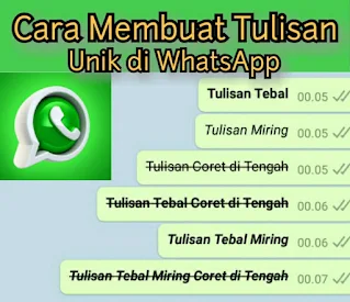Tulisan unik di whatsapp