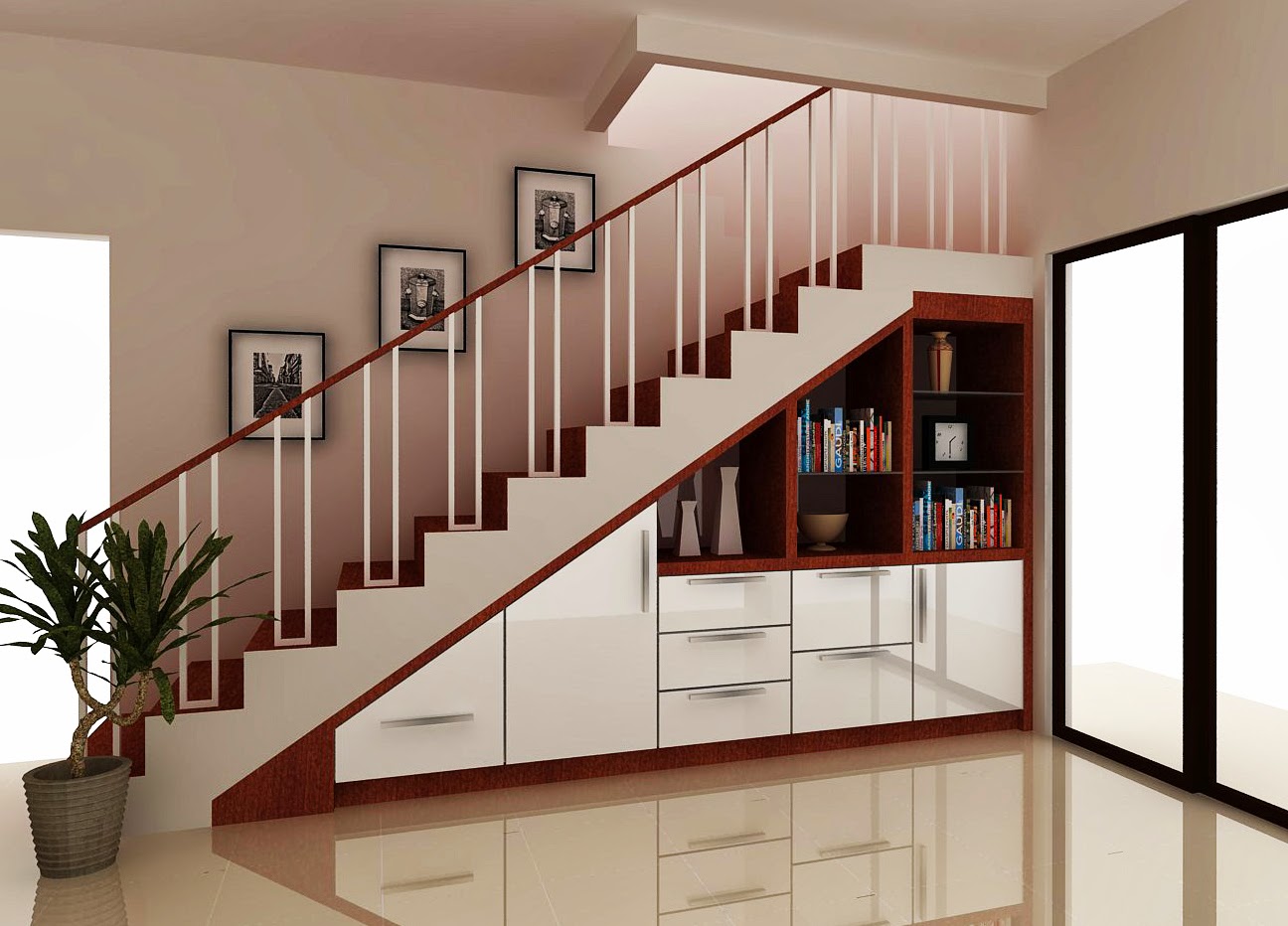 myhome interior Design Lemari Bawah Tangga 