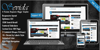 Sevida Responsive V.1.55 Magazine Blogger Template Blogger Version