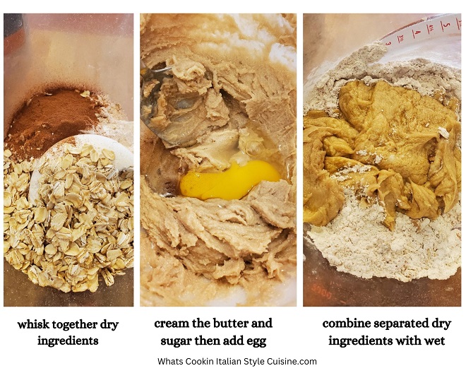 ingredients for making apple oatmeal cookies