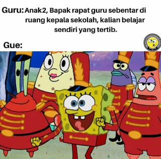 Gambar meme spongebob lucu