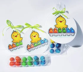Sunny Studio: A Good Egg Easter Gift Tags & Candy Egg Carton set by Amy Y.