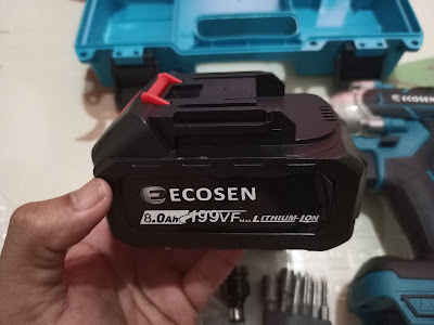 Tampilan Baterai Bawaan Ecosen DTW300