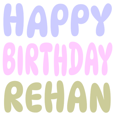 Happy Birthday Rehan (Sticker)