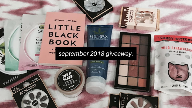 September 2018 Giveaway (UK Only)